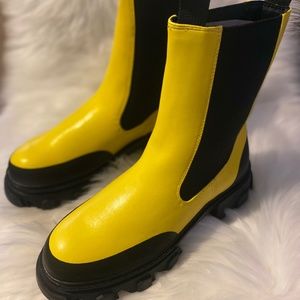 Wonder Yellow public desire boots